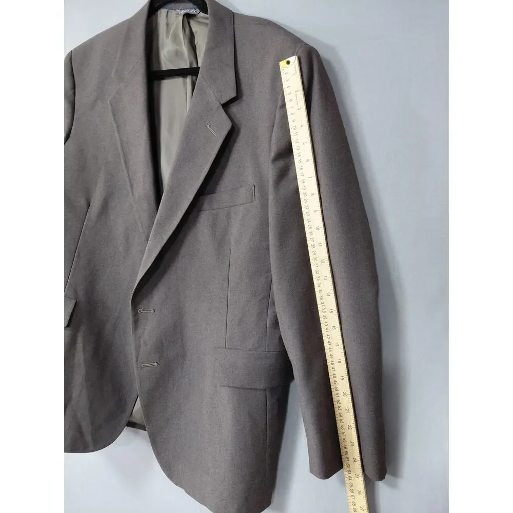 Vintage Levi's Strauss Made in USA Brown Two Button Lined Jacket Men Size 46R